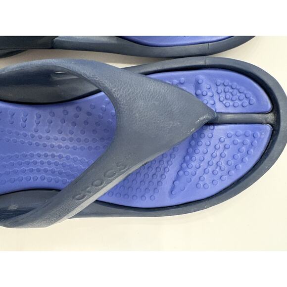 Crocs Blue Unisex Flip Flop Sandals Womens 8/Mens 6 - Picture 4 of 13